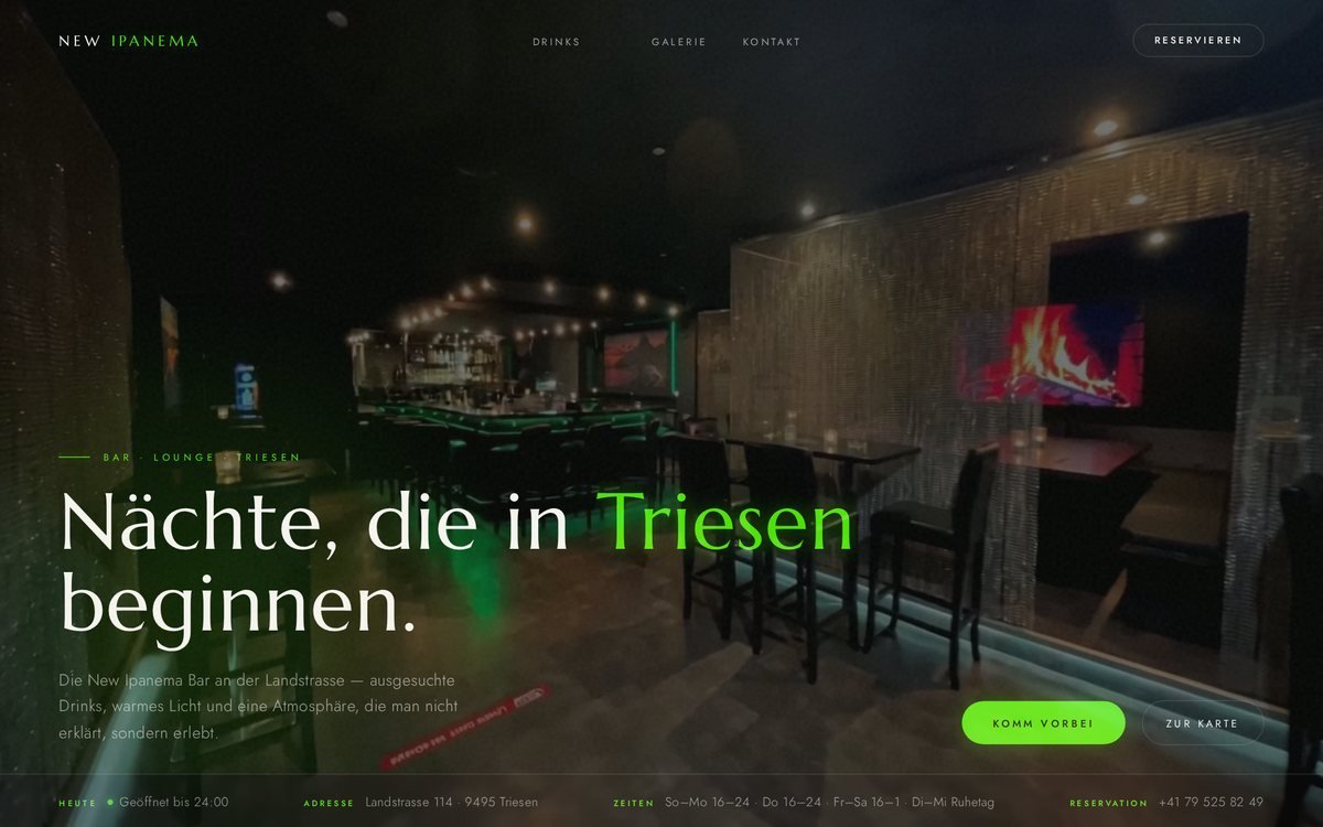 Website New Ipanema Bar